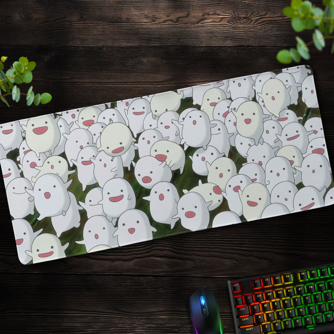 Kodama Spirits Forest Desk Mat, Studio Ghibli Mouse Pad