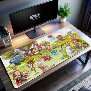 Chibi League of Legends Desk Mat, Adorable LoL Mouse Pad