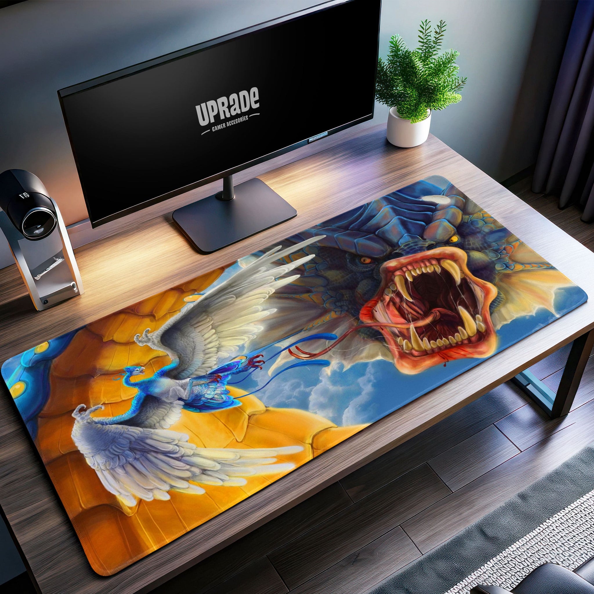 Gyarados Sky Battle Desk Mat, Legendary Pokemon Mouse Pad