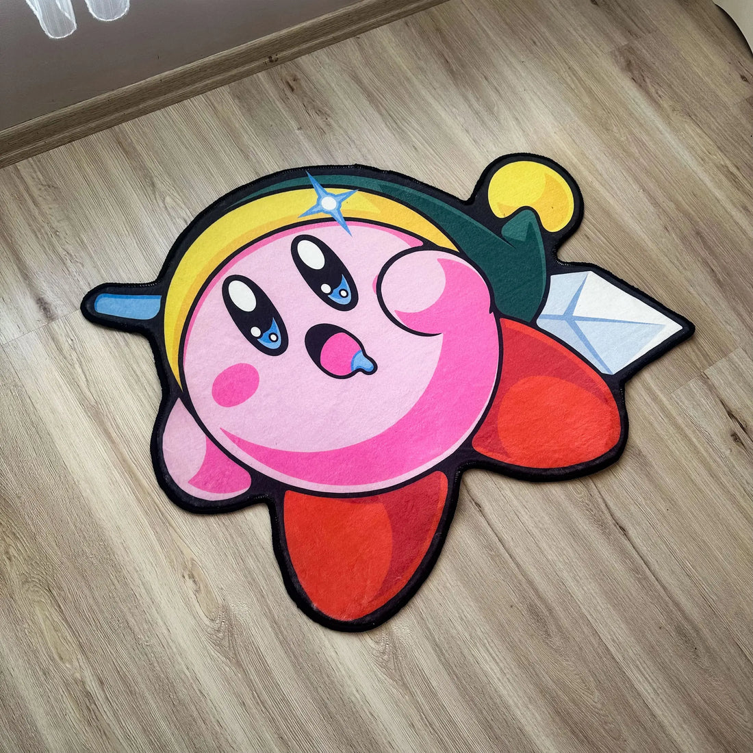 Link Kirby Video Game Rug, Zelda Parody Carpet