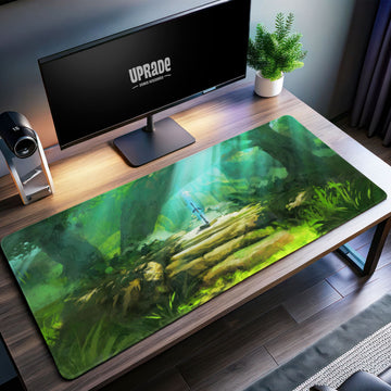 Sacred Forest Zelda Desk Mat, Master Sword Mouse Pad