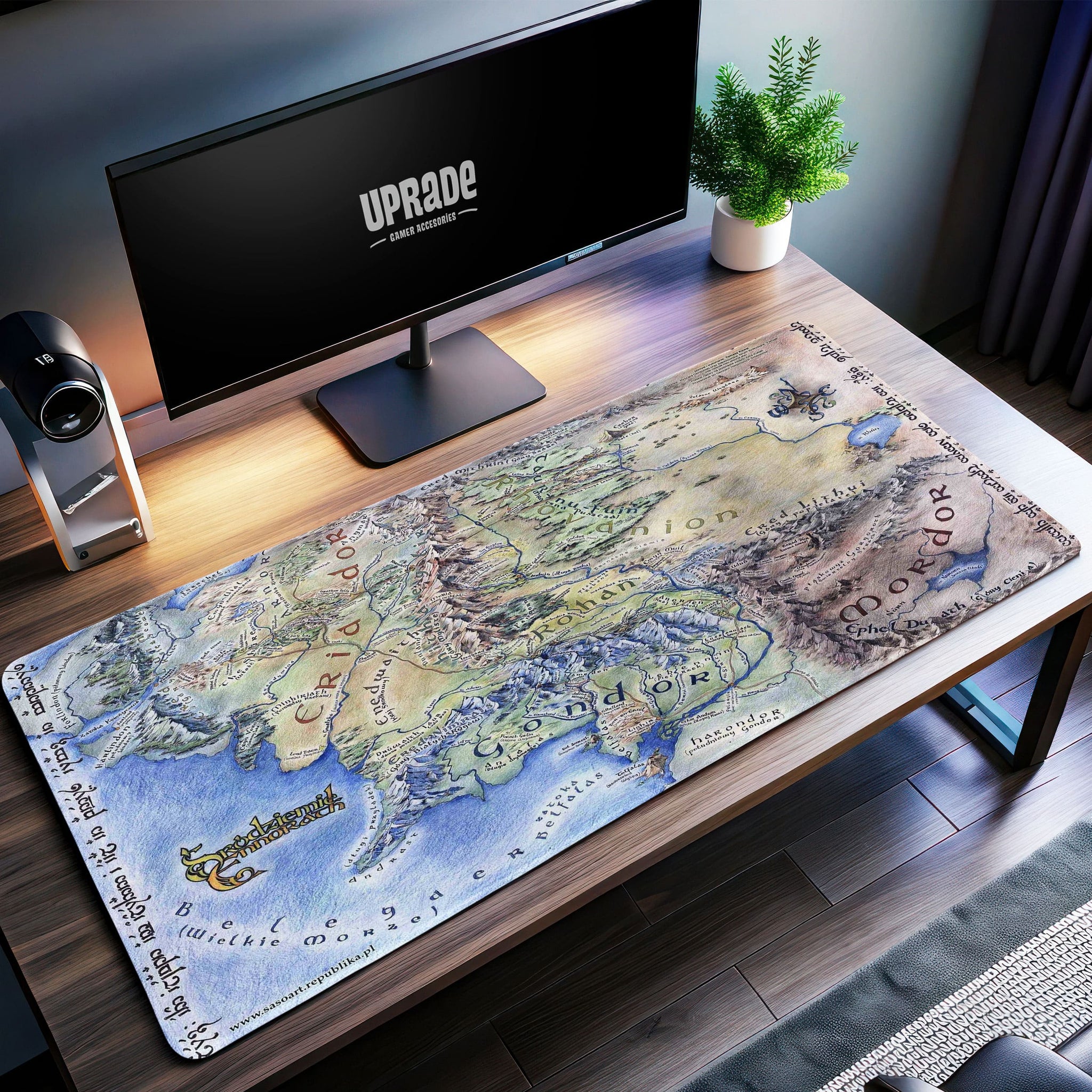 Middle-earth Map Desk Mat, LOTR Mouse Pad