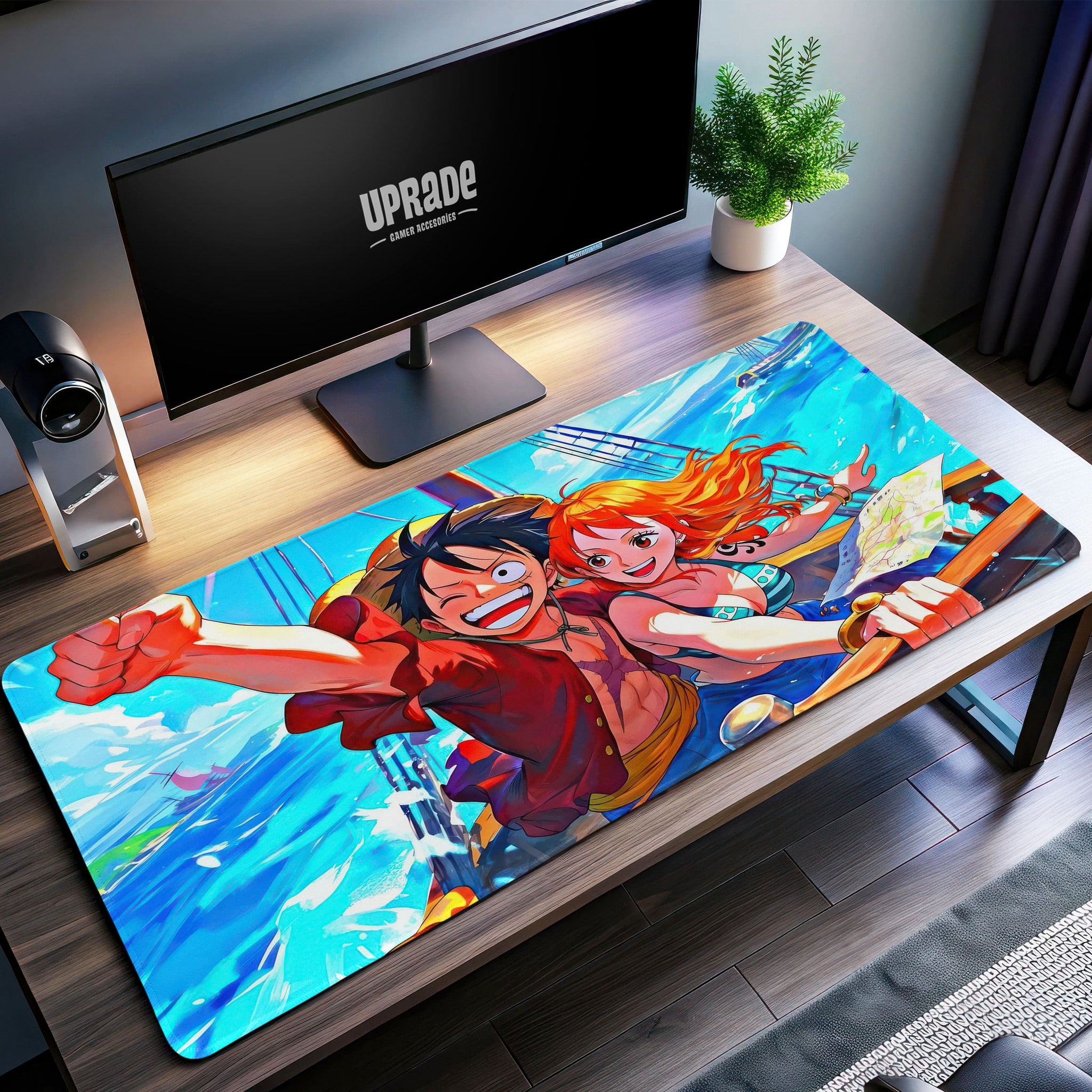 One Piece Luffy und Nami Schreibtischunterlage, Adventure Mouse Pad