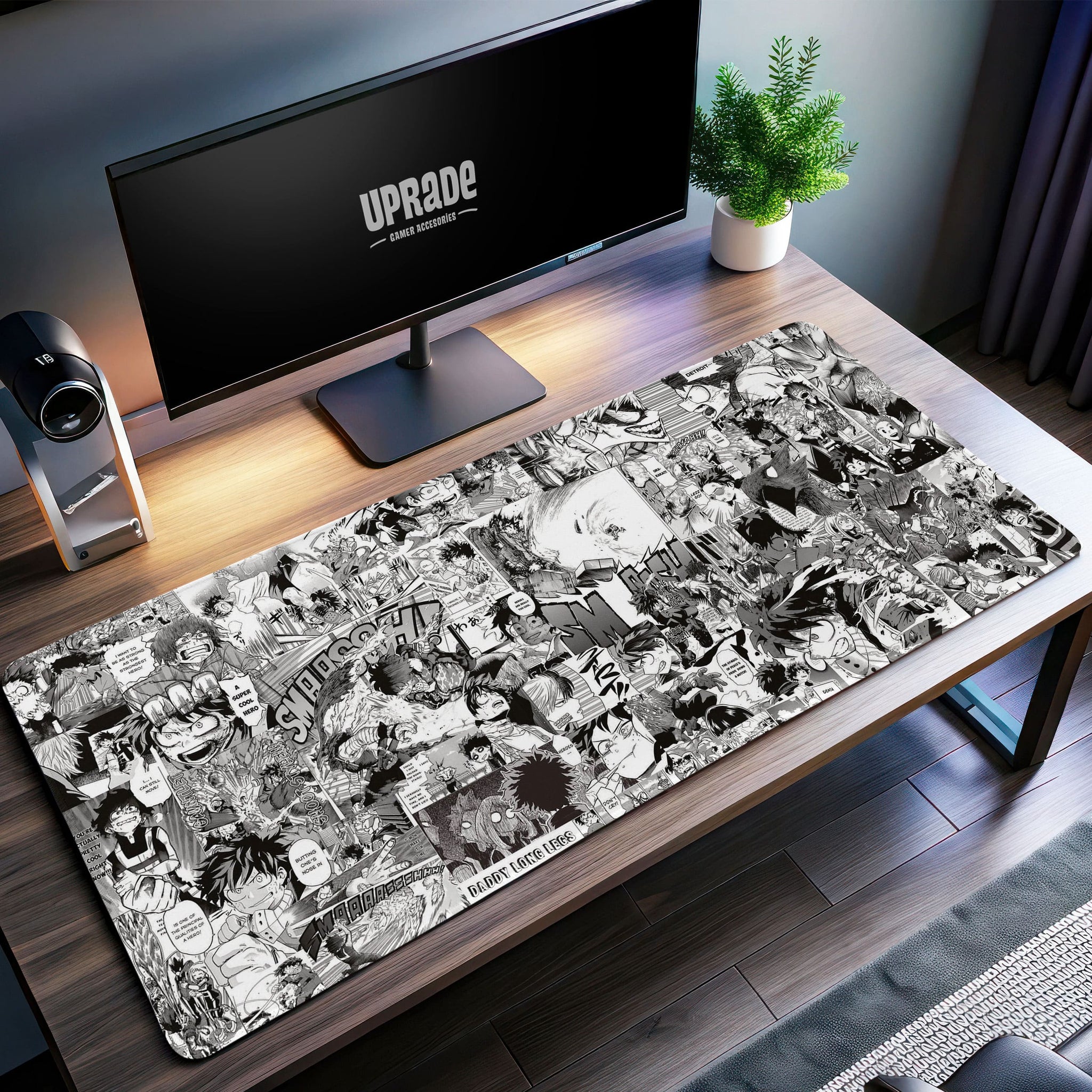 My Hero Academia Manga Panel Desk Mat, Heroic Mouse Pad