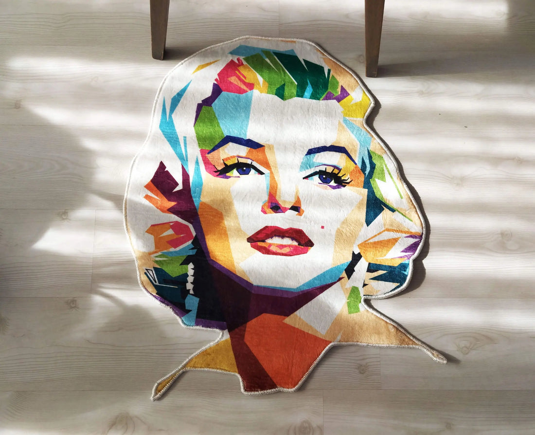 Marilyn Monroe Area Rug, Vibrant Art Decor Carpet