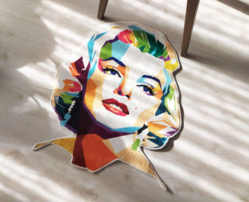 Marilyn Monroe Area Rug, Vibrant Art Decor Carpet