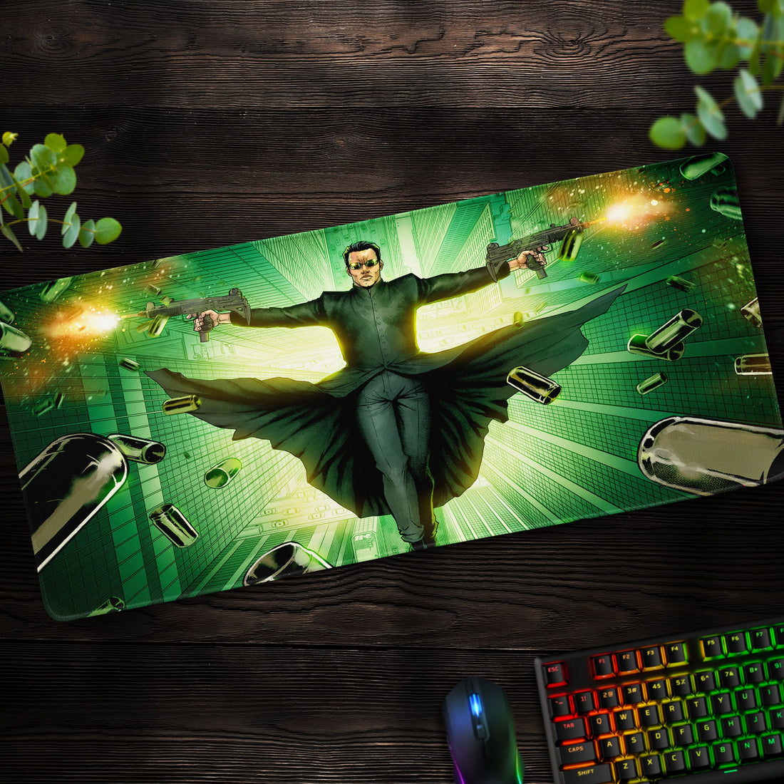 Matrix Neo Desk Mat, Bullet Time Mouse Pad