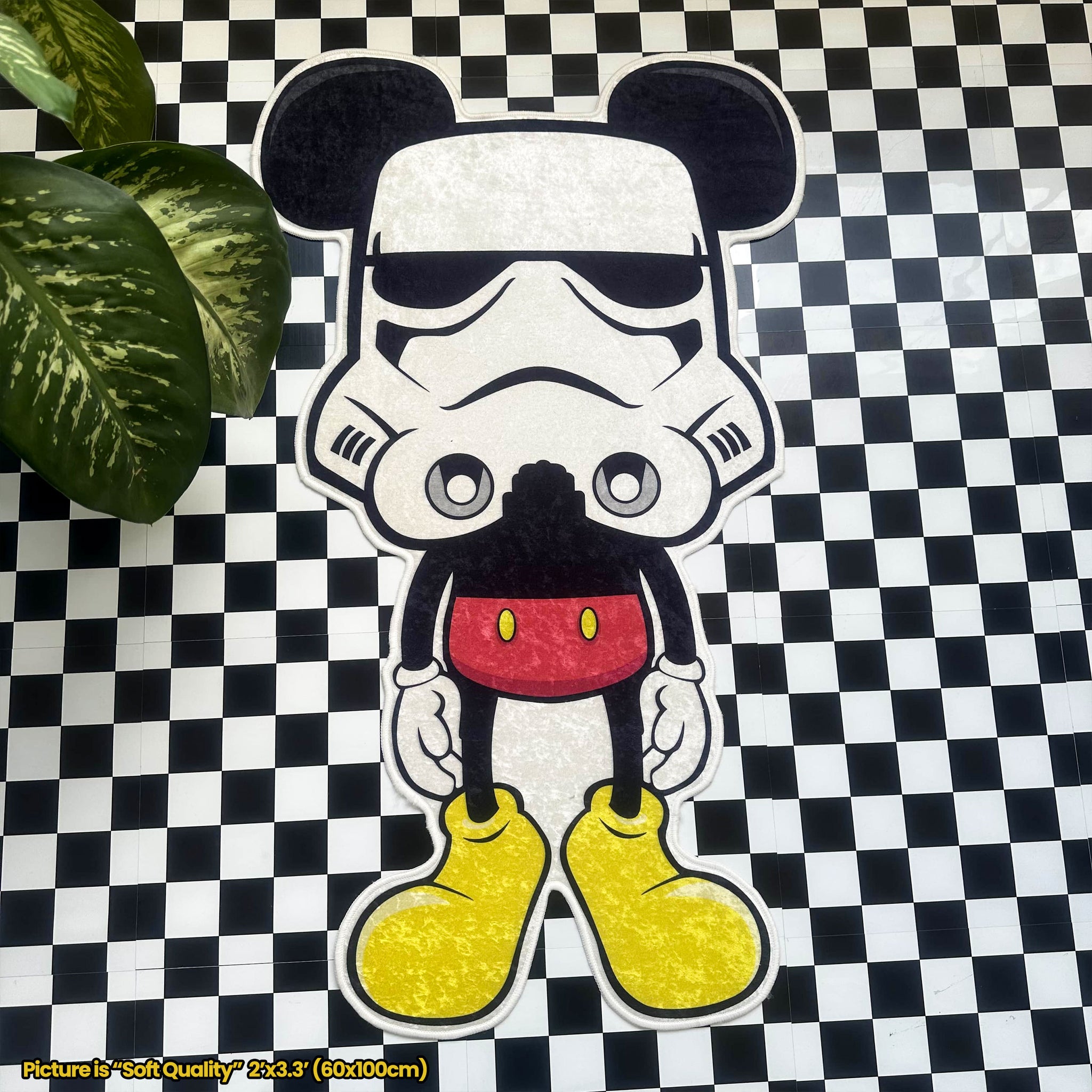 Mickey Mouse Stormtrooper Shaped Soft Rug