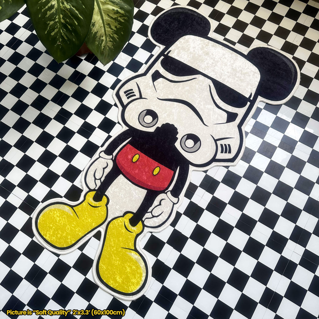 Mickey Mouse Stormtrooper Shaped Soft Rug