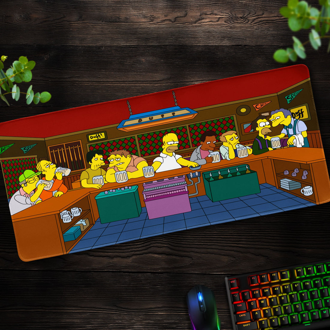 Moe's Tavern Desk Mat, Simpsons Bar Mouse Pad