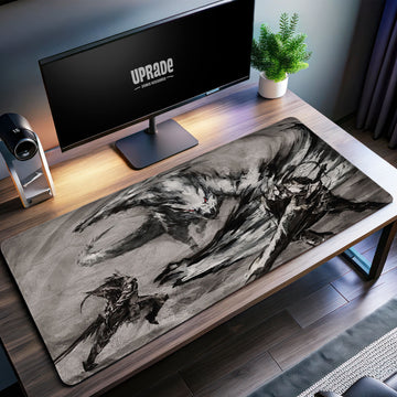 Monster Hunter Inked Nargacuga Desk Mat, Artistic Mouse Pad