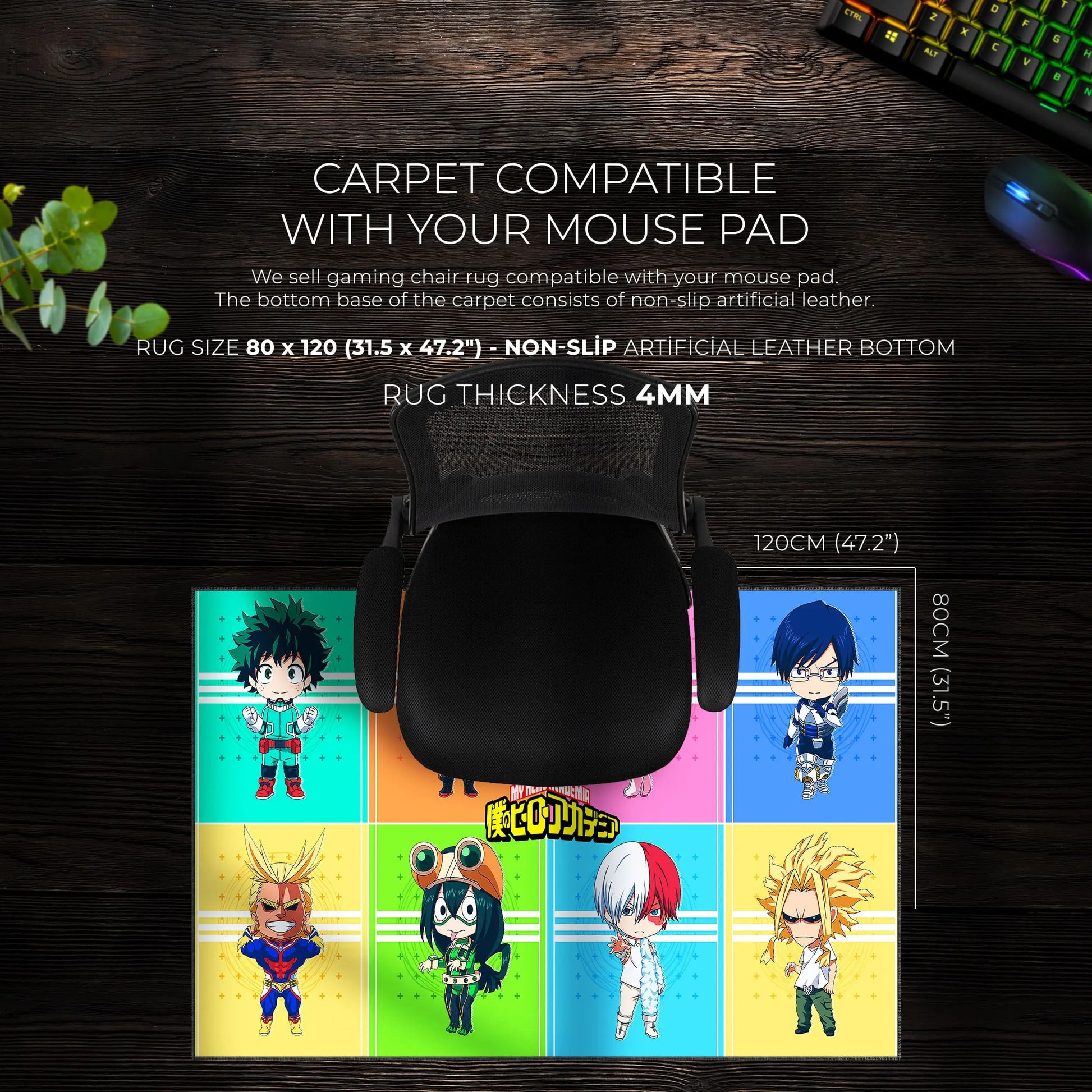 My Hero Academia Chibi Heroes Desk Mat, Class 1-A Mouse Pad - Cocoon Markt
