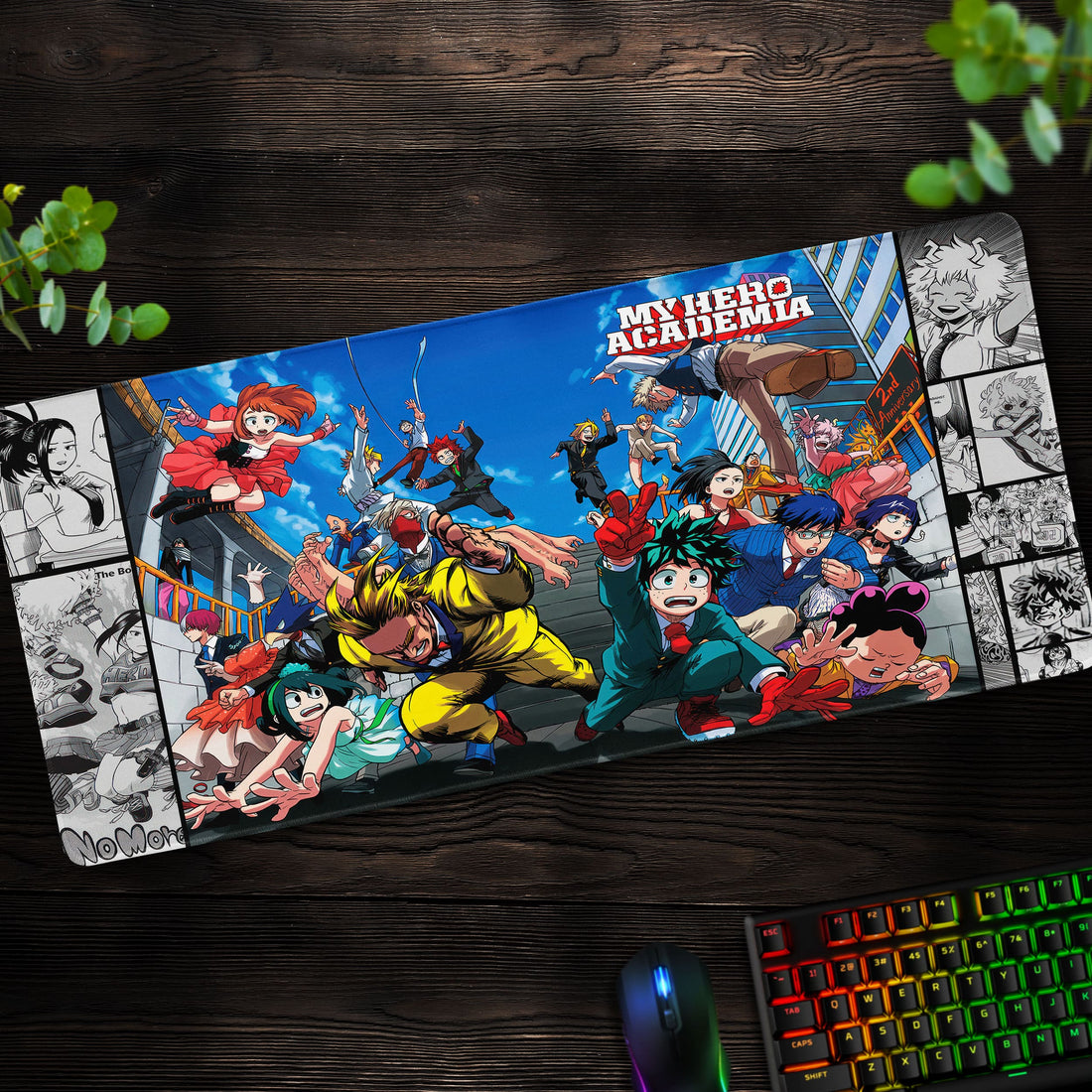 My Hero Academia Dynamic Desk Mat, Heroic Mouse Pad