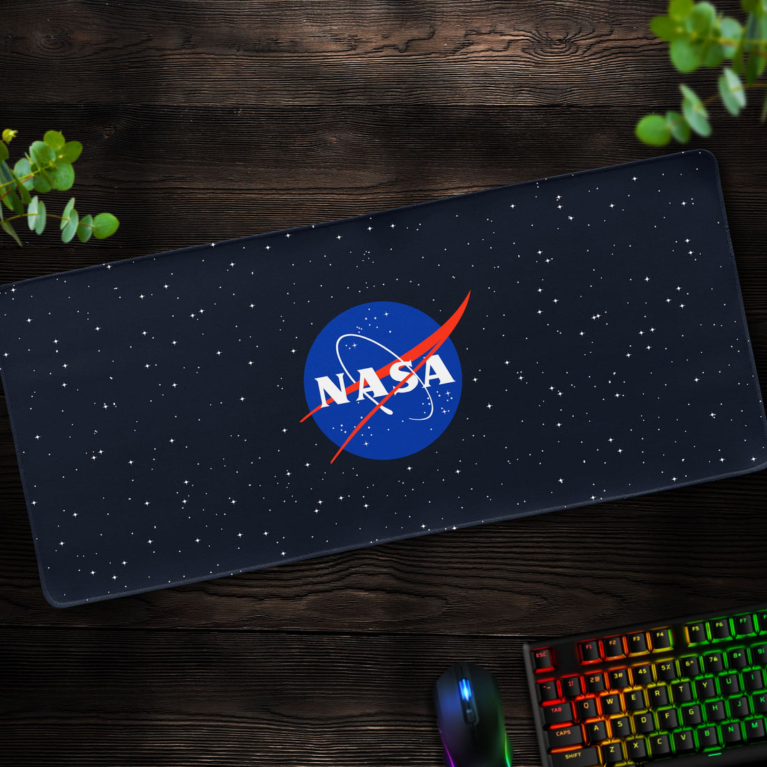 NASA Logo Desk Mat, Outer Space Mouse Pad