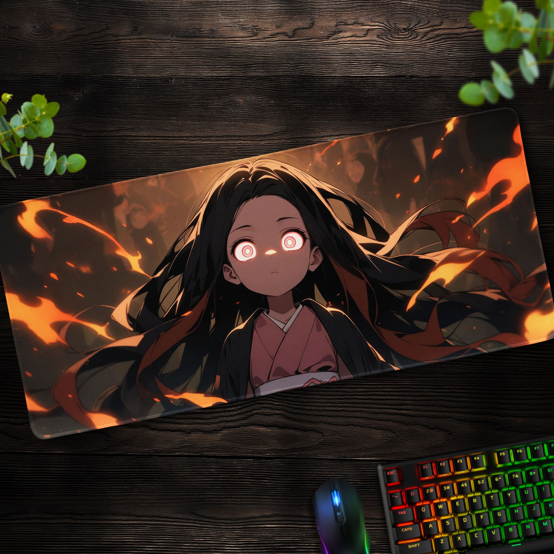 Nezuko Desk Mat, Demon Slayer Mouse Pad