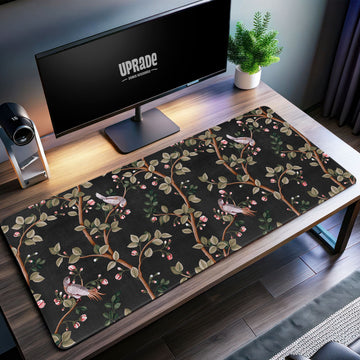 Vintage Blossom Desk Mat, Bird & Branch Mouse Pad