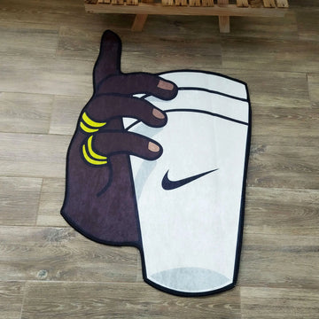 Nike-Inspired Hypebeast Rug, Streetwear Iconic Hand Design Carpet