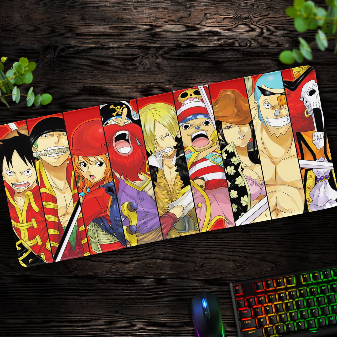 Straw Hat Pirate Crew Desk Mat, One Piece Mouse Pad