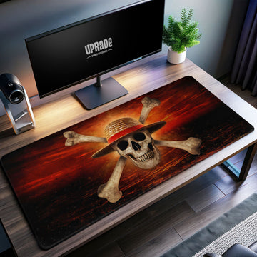 One Piece Jolly Roger Desk Mat, Straw Hat Pirates Mouse Pad