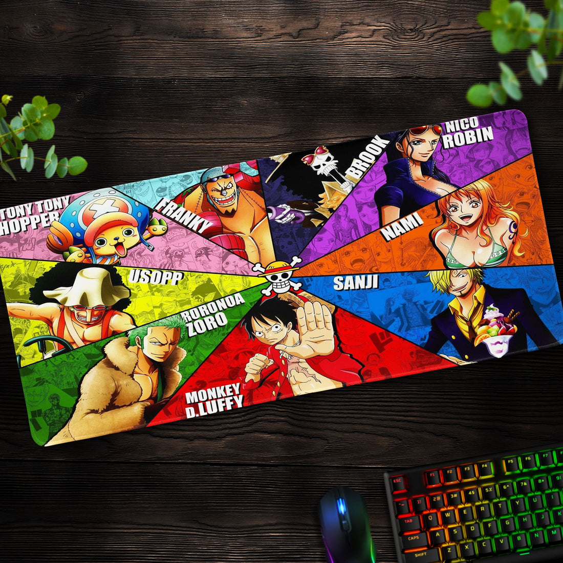 Straw Hat Crew Desk Mat, One Piece Mouse Pad