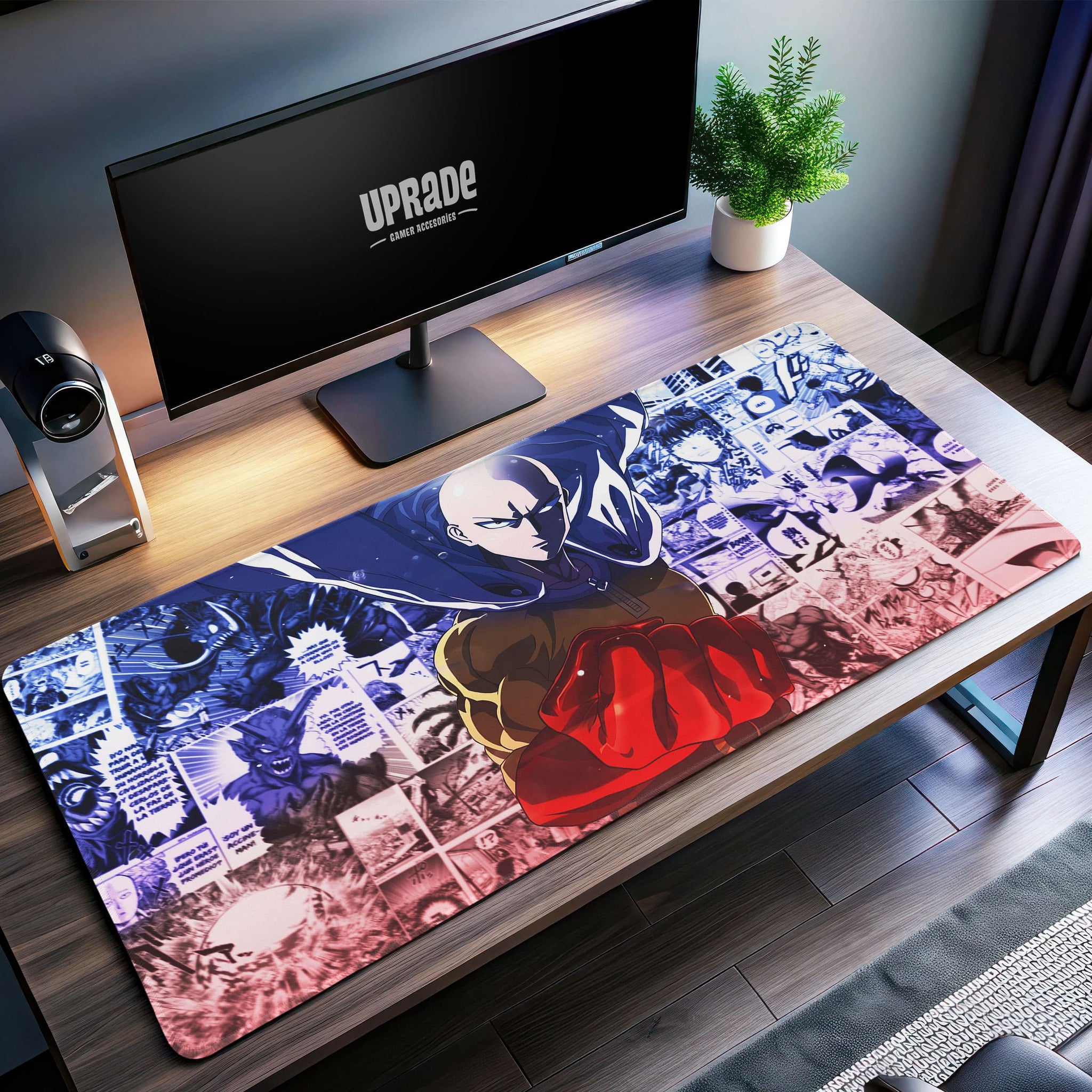 Saitama’s Power Desk Mat, One Punch Man Mouse Pad