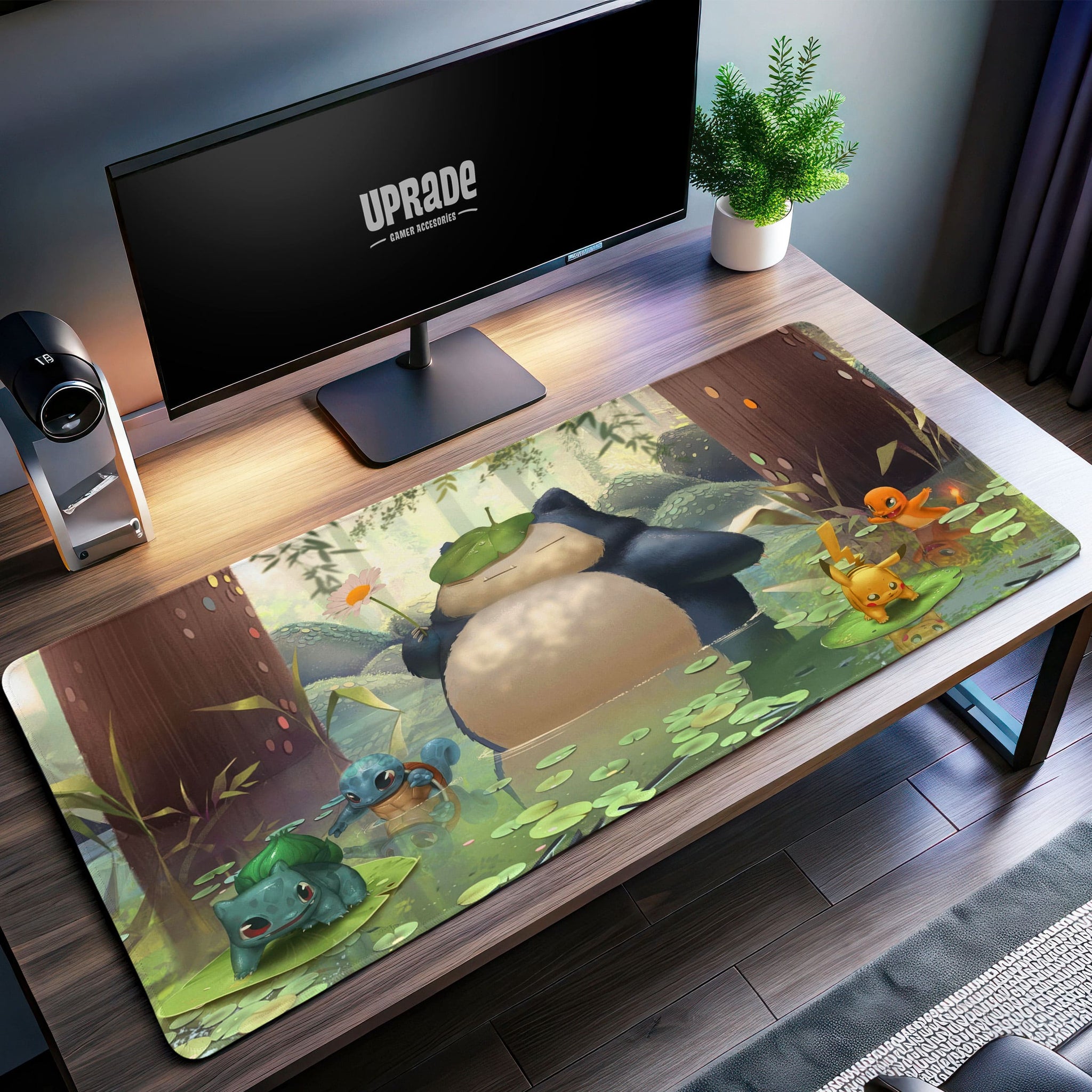 Snorlax and Friends Desk Mat, Pokémon Forest Mouse Pad