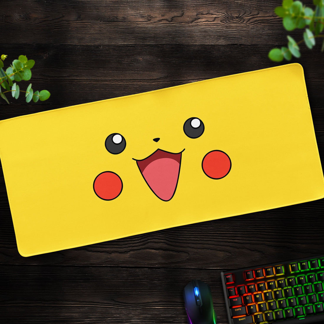 Pikachu Face Desk Mat, Pokémon Mouse Pad