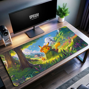 Pikachu Adventure Desk Mat, Nature Journey Mouse Pad