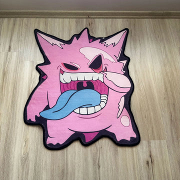 Pink Gengar Rug, Pokémon Ghost-Type Character Carpet