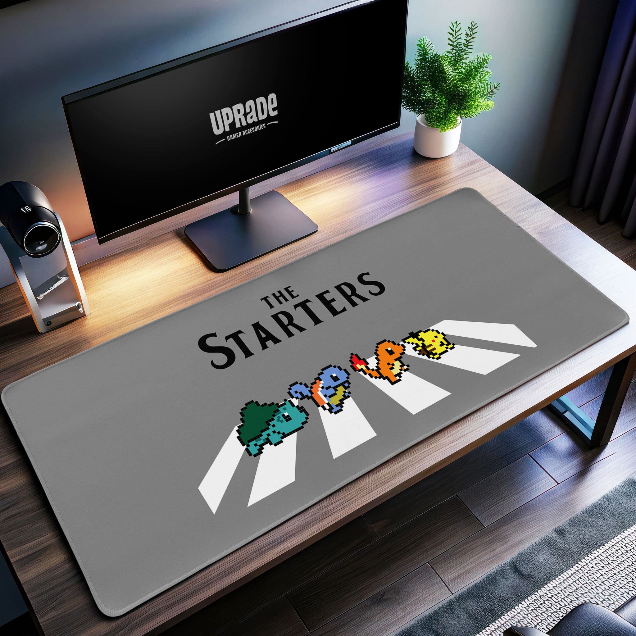 Pixel Starters Desk Mat, Pokémon Mouse Pad