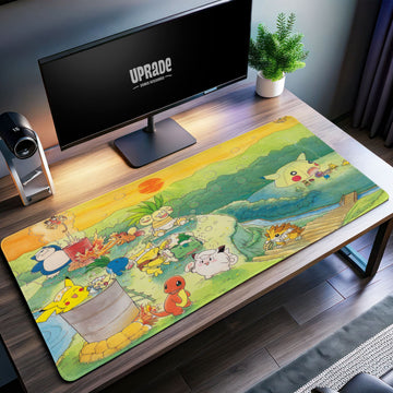 Pokémon Campfire Adventure Desk Mat, Kawaii Pikachu Mouse Pad