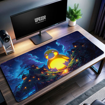 Psyduck Glowing Night Desk Mat, Mystical Pokémon Mouse Pad