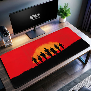 Red Dead Redemption Schreibtischunterlage, Western Sunset Mauspad