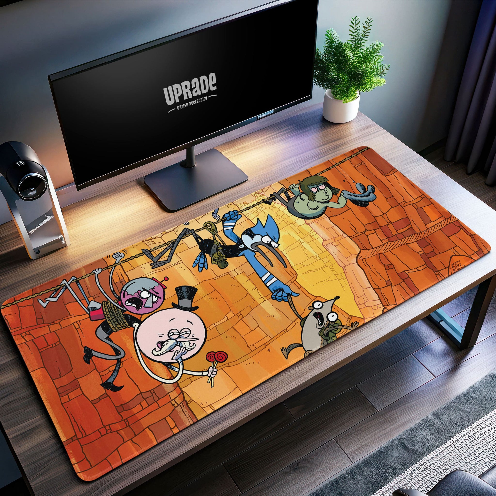 Regular Show Canyon Escape Desk Mat, Mordecai & Rigby Mouse Pad