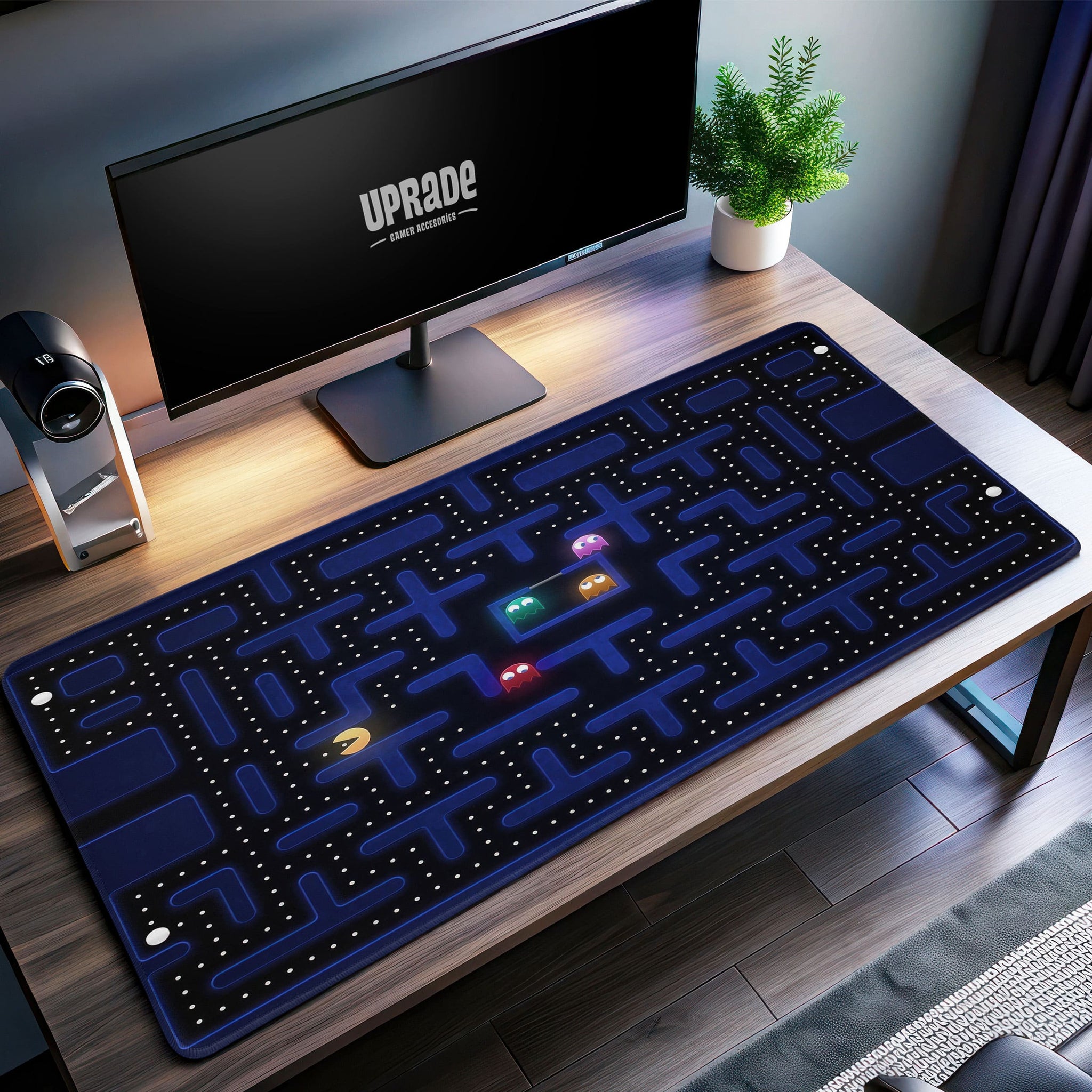 Pac-Man Retro Maze Desk Mat, Classic Arcade Mouse Pad