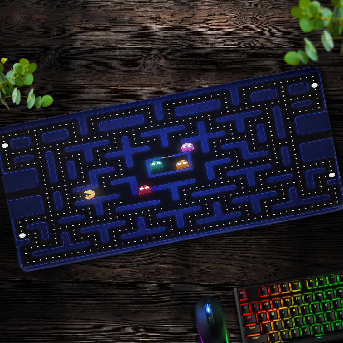 Pac-Man Retro Maze Desk Mat, Classic Arcade Mouse Pad