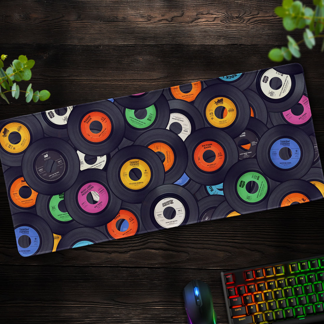 Retro Vinyl Record Desk Mat, Music Lover’s Mouse Pad