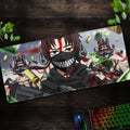 Tactical Anime Warrior Desk Mat, Masked Mercenary Mouse Pad - Cocoon Markt