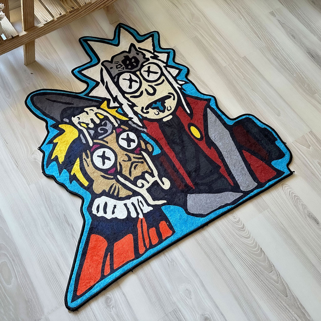 Rick and Morty Anime-Inspired Shaped Soft Rug