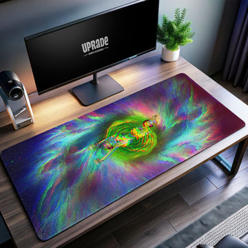 Rick and Morty Psychedelic Desk Mat, Multiverse Portal Mouse Pad