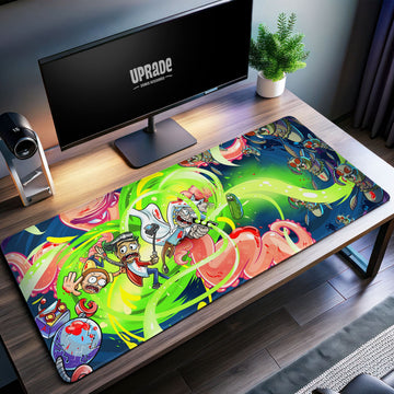 Rick and Morty Chaos Portal Desk Mat, Intergalactic Battle Mouse Pad