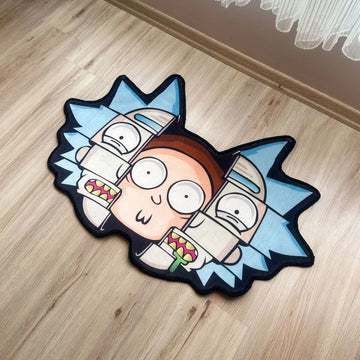 Rick and Morty Parallel Universe Area Rug, Cartoon Mat