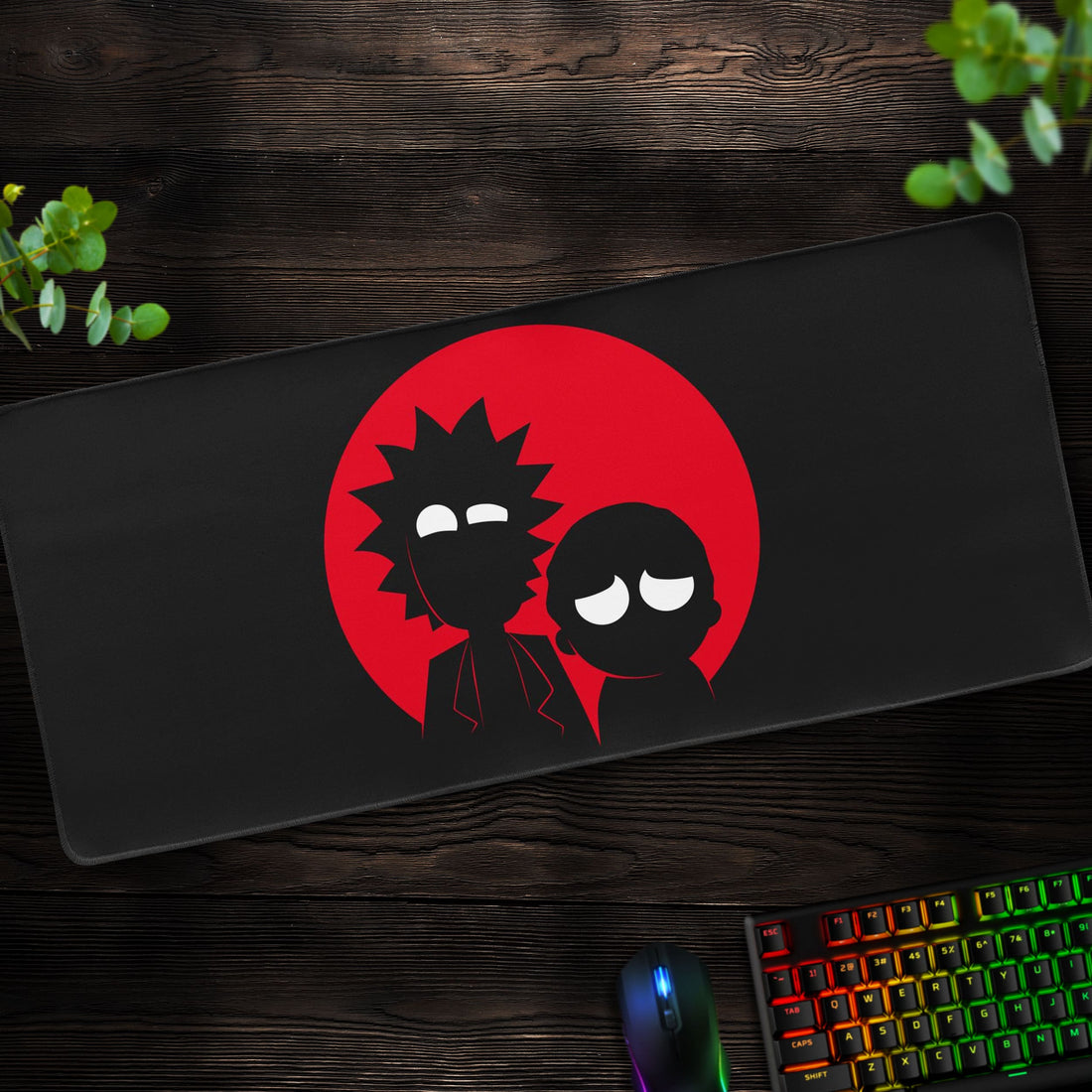 Rick and Morty Desk Mat, Red Portal Mouse Pad