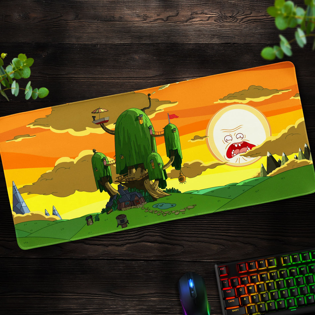 Adventure Time Desk Mat, Cartoon Crossover Mouse Pad