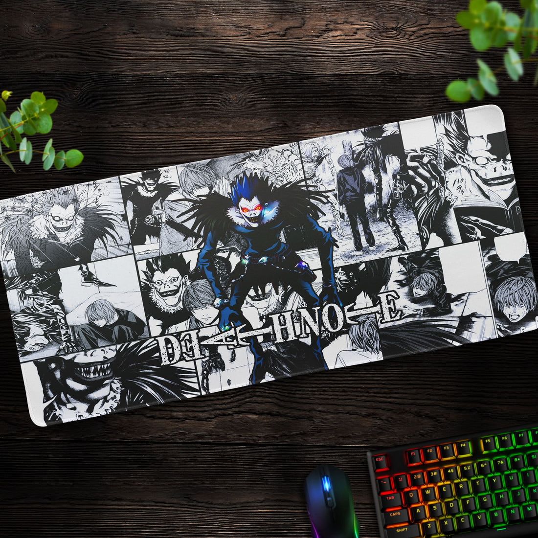 Ryuk Manga Collage Desk Mat, Death Note Inspired Mouse Pad