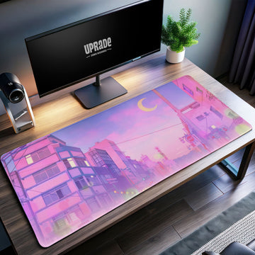 Sailor Moon Cityscape Desk Mat, Moonlit Mouse Pad