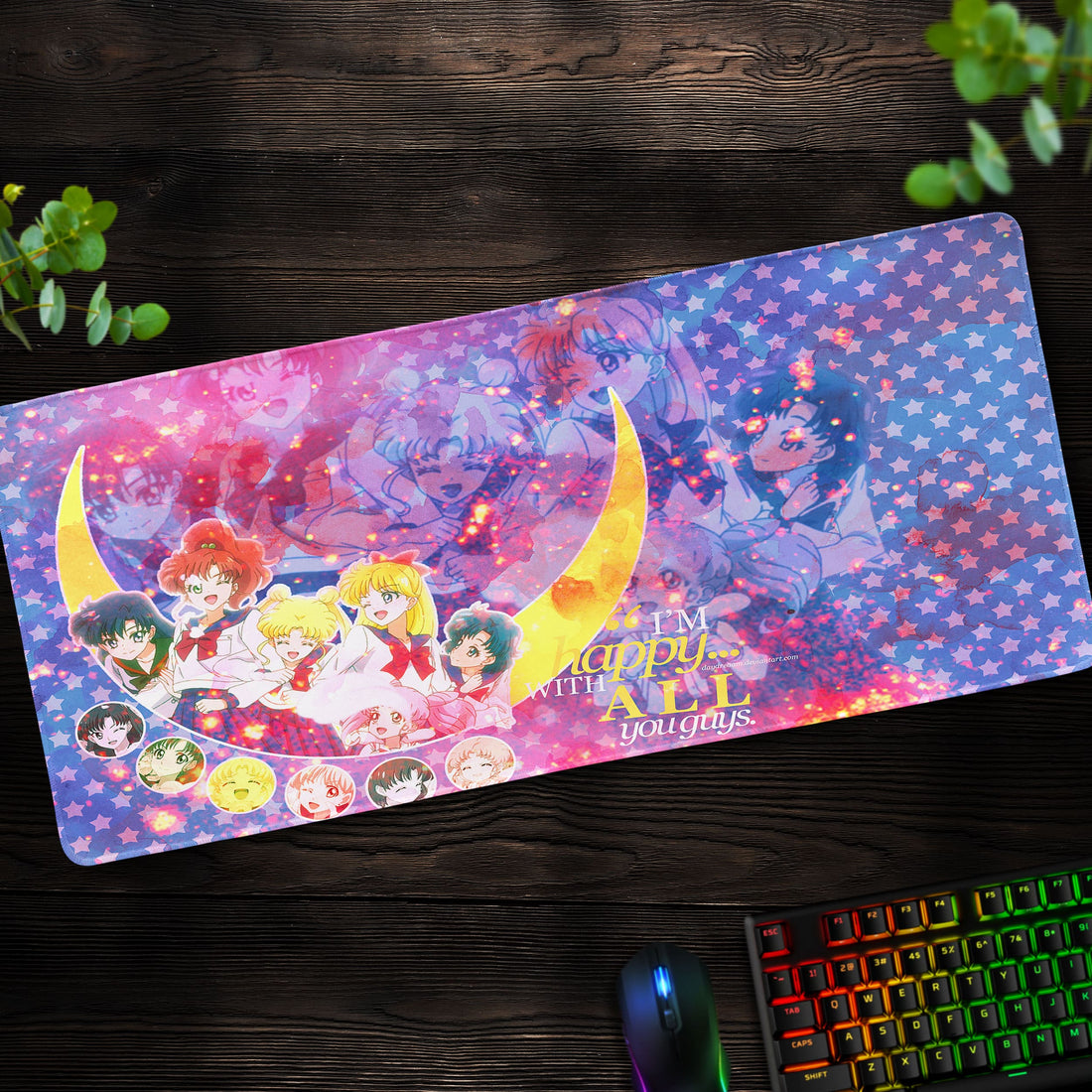 Moonlit Friendship Desk Mat, Sailor Moon Mouse Pad