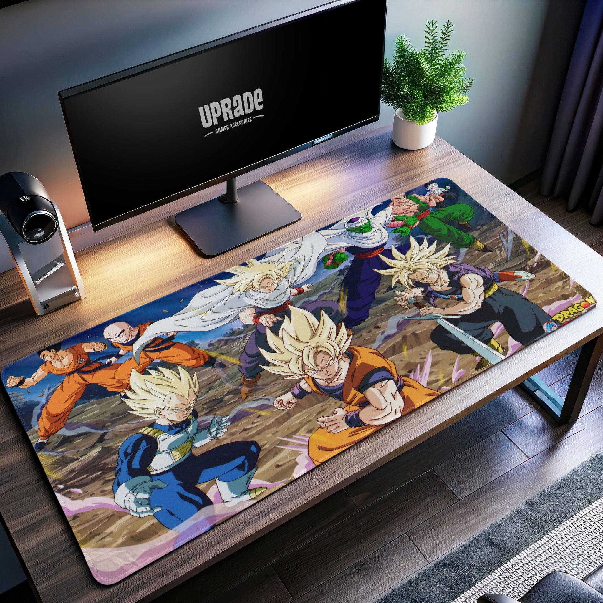 Dragon Ball Z Heroes Desk Mat, Super Saiyan Battle Mouse Pad