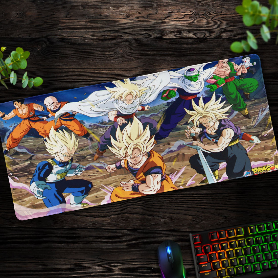 Dragon Ball Z Heroes Desk Mat, Super Saiyan Battle Mouse Pad