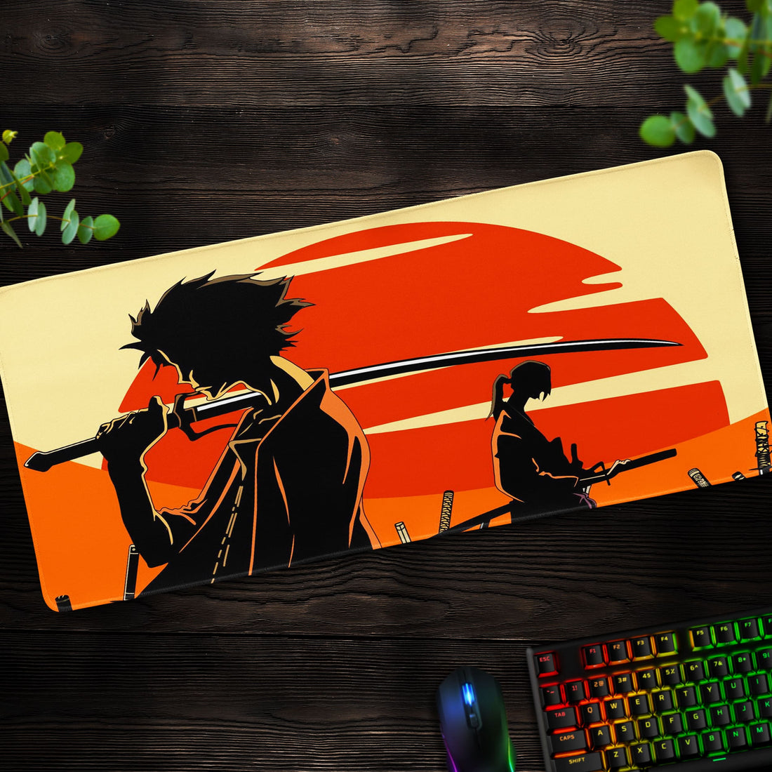 Sunset Standoff Desk Mat, Samurai Champloo Mouse Pad